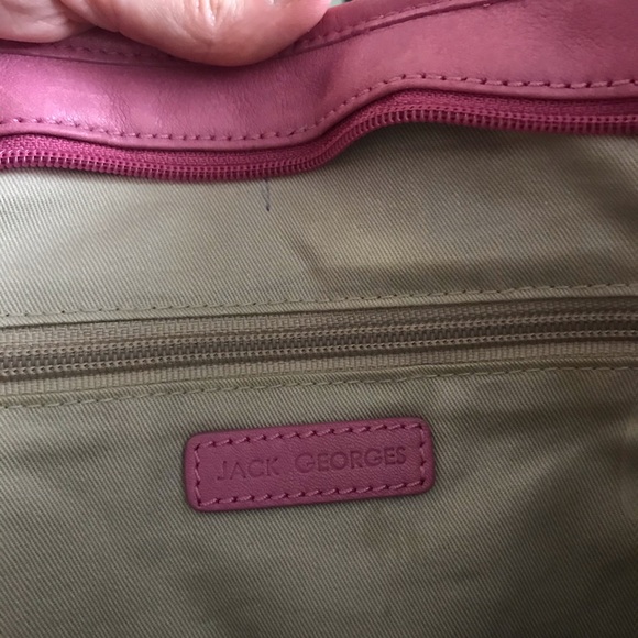 SOLD - Jack Georges Bright Pink Shoulder Bag - GUC - Picture 4 of 16